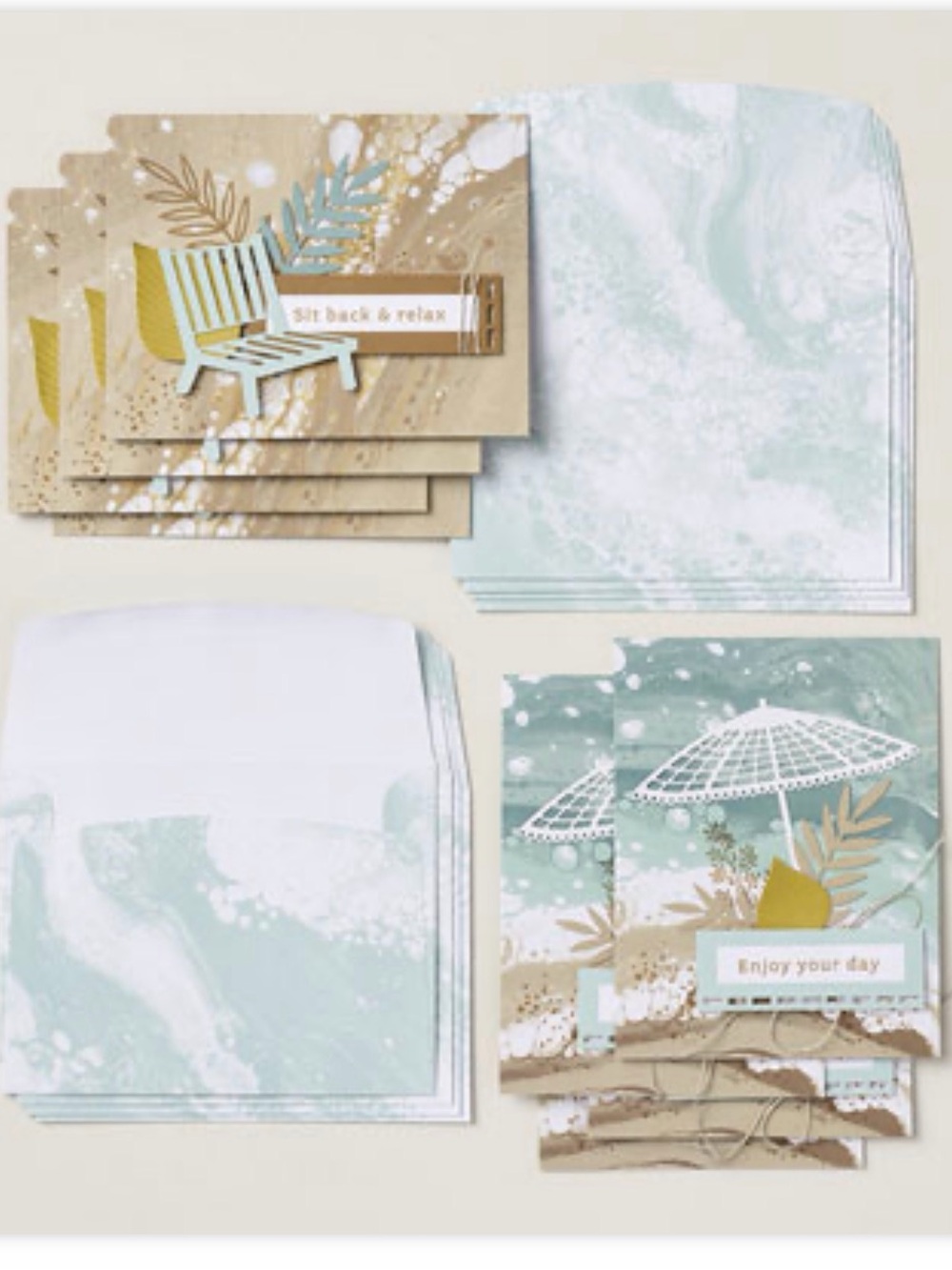 Retired stampin up boho beach card kit